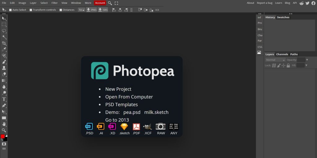 Adobe Photoshop Alternatifi Programlar - Photopea