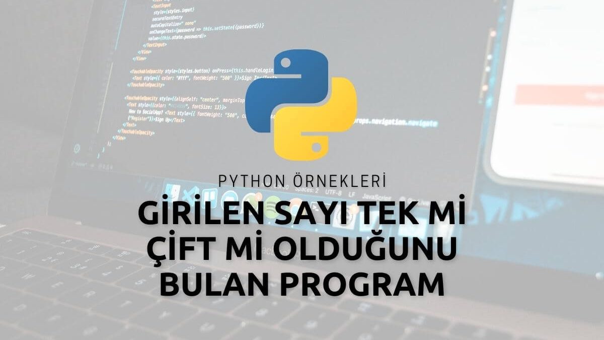 Python Girilen Sayı Tek mi Çift mi Olduğunu Bulan Program