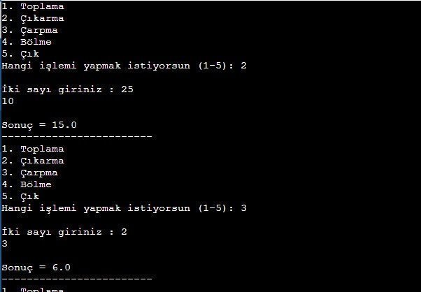 Python Basit Hesap Makinesi Örneği