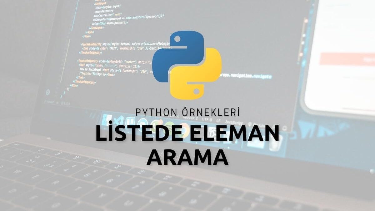 Python Listede Eleman Arama