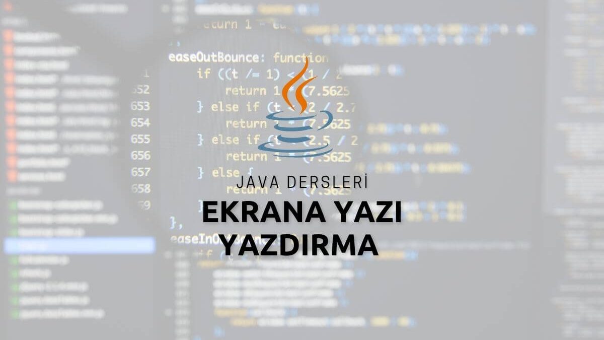 Java Ekrana Yazı Yazdırma