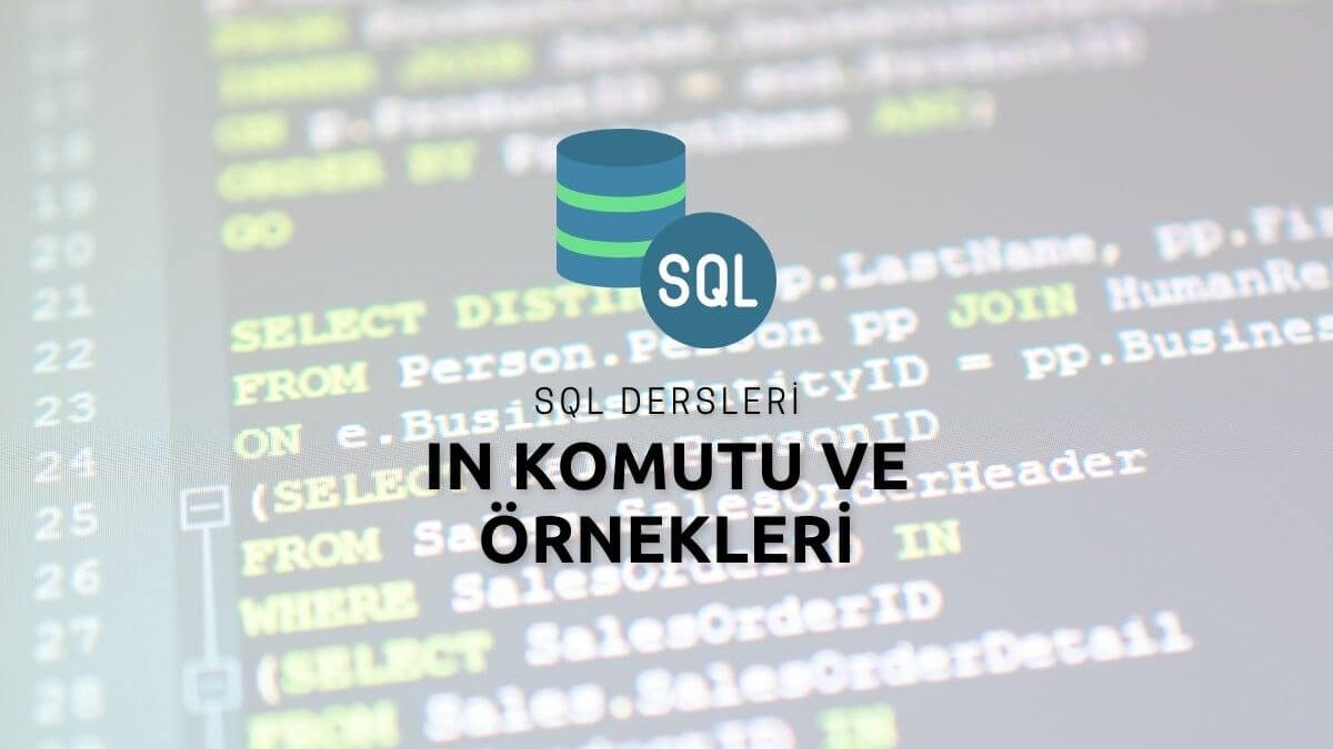 SQL In Komutu ve Örnekleri
