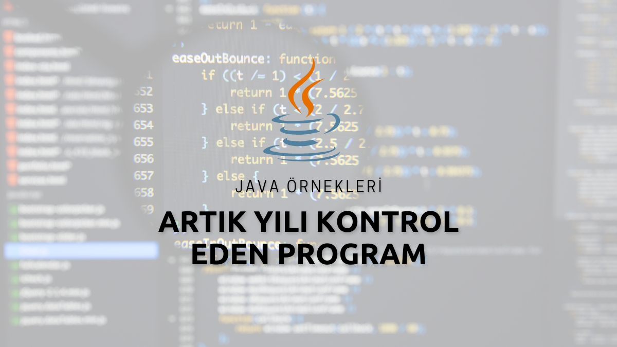 Java Artık Yılı Kontrol Eden Program