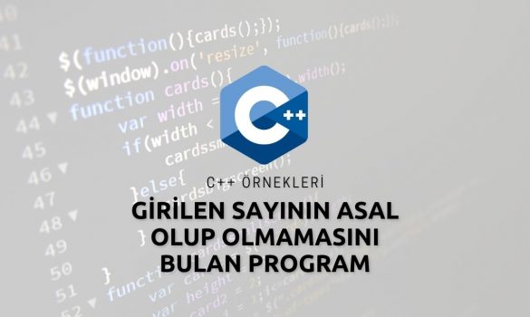 C++ Girilen Sayının Asal Olup Olmamasını Bulan Program